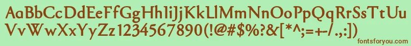 More about GARABL Font GARABL Font – Brown Fonts on Green Background