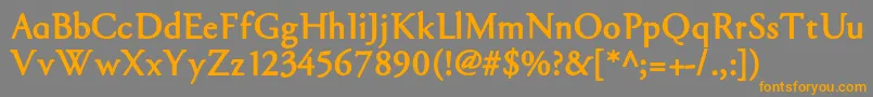 GARABL  -Schriftart – Orangefarbene Schriften auf grauem Hintergrund