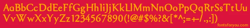 GARABL   Font – Orange Fonts on Red Background