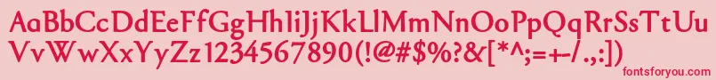 GARABL  -Schriftart – Rote Schriften auf rosa Hintergrund