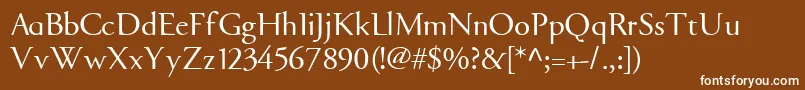 GARARG   Font – White Fonts on Brown Background