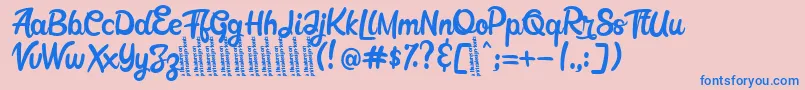 Garatlo Font – Blue Fonts on Pink Background
