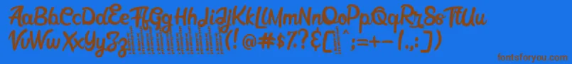 Garatlo Font – Brown Fonts on Blue Background