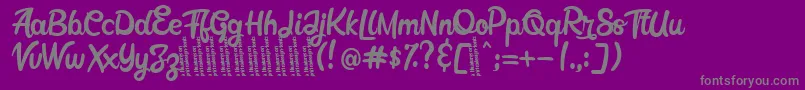 Garatlo Font – Gray Fonts on Purple Background