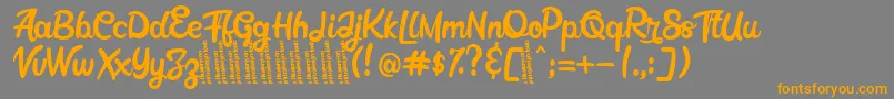 Garatlo Font – Orange Fonts on Gray Background