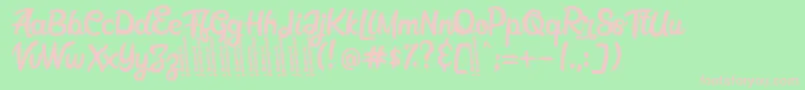 Шрифт Garatlo – розовые шрифты на зелёном фоне