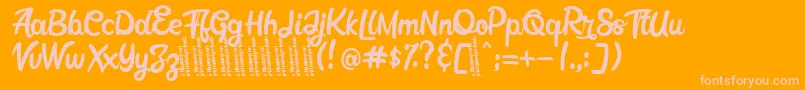 Garatlo Font – Pink Fonts on Orange Background