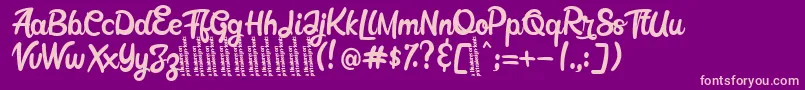 Garatlo Font – Pink Fonts on Purple Background