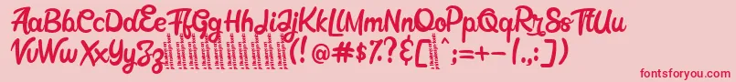 Garatlo Font – Red Fonts on Pink Background