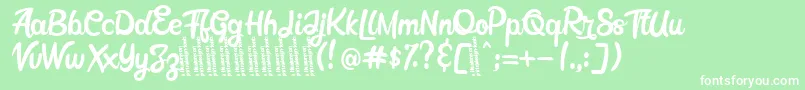 Garatlo Font – White Fonts on Green Background