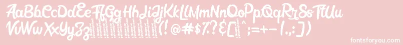 Garatlo Font – White Fonts on Pink Background