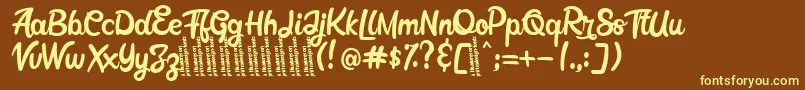 Garatlo Font – Yellow Fonts on Brown Background