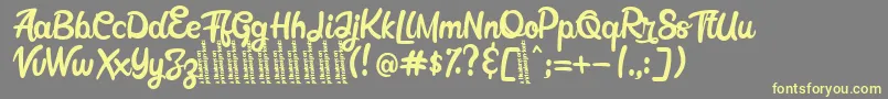 Garatlo Font – Yellow Fonts on Gray Background