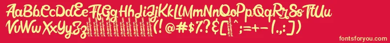 Garatlo Font – Yellow Fonts on Red Background