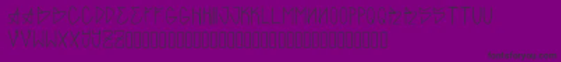 GARBAGE-fontti – mustat fontit violetilla taustalla