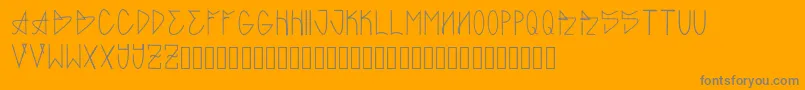 GARBAGE-Schriftart – Graue Schriften auf orangefarbenem Hintergrund