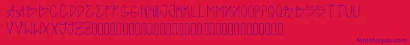 GARBAGE-Schriftart – Violette Schriften auf rotem Hintergrund