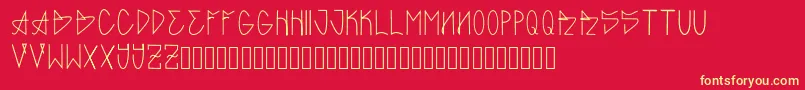GARBAGE Font – Yellow Fonts on Red Background