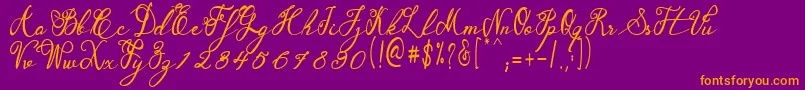 Garbera Font – Orange Fonts on Purple Background