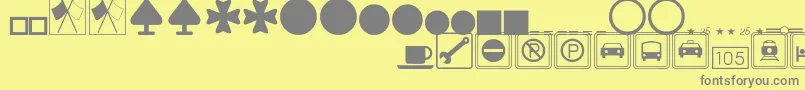 fuente SignsymbolsThin – Fuentes Grises Sobre Fondo Amarillo