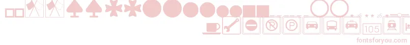 SignsymbolsThin Font – Pink Fonts on White Background
