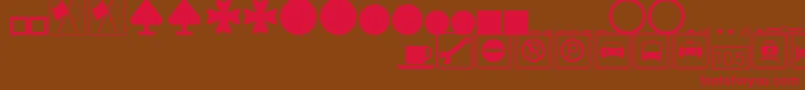 SignsymbolsThin Font – Red Fonts on Brown Background