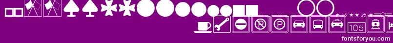 SignsymbolsThin Font – White Fonts on Purple Background