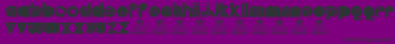 フォントGARDEN BLACK PERSONAL USE – 紫の背景に黒い文字