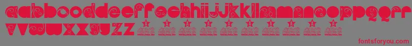 GARDEN BLACK PERSONAL USE Font – Red Fonts on Gray Background