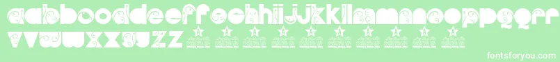 GARDEN BLACK PERSONAL USE Font – White Fonts on Green Background