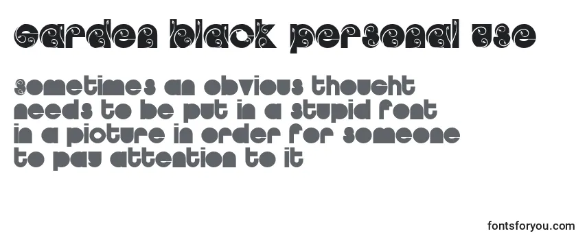 GARDEN BLACK PERSONAL USE フォントのレビュー