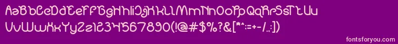 garden of rose Font – Pink Fonts on Purple Background