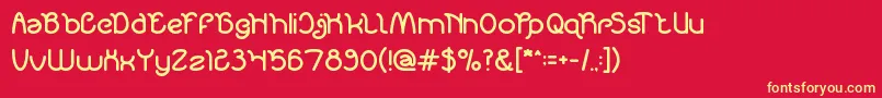 garden of rose Font – Yellow Fonts on Red Background