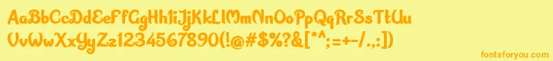 Garden Sans Font – Orange Fonts on Yellow Background