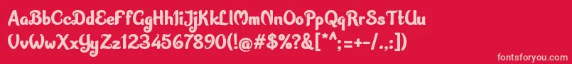 Подробнее о шрифте Garden Sans Шрифт Garden Sans – розовые шрифты на красном фоне