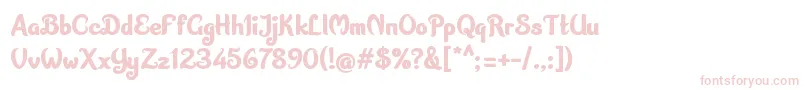 Garden Sans Font – Pink Fonts on White Background