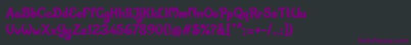 フォントGarden Sans – 黒い背景に紫のフォント