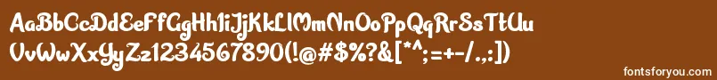 Garden Sans Font – White Fonts on Brown Background
