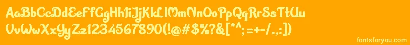 Garden Sans Font – Yellow Fonts on Orange Background