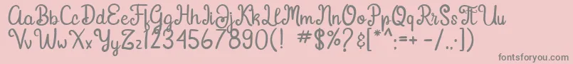 Gardena Font – Gray Fonts on Pink Background