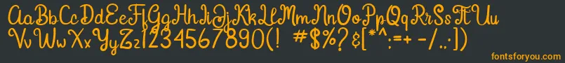 Gardena Font – Orange Fonts on Black Background