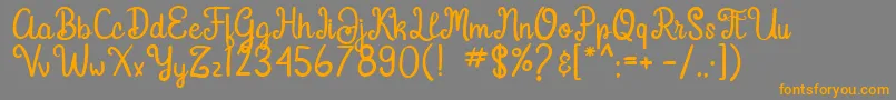 Gardena Font – Orange Fonts on Gray Background