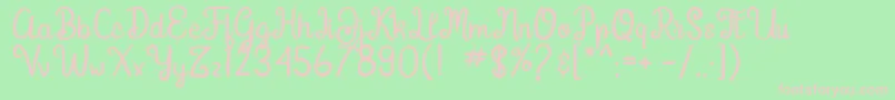 Gardena Font – Pink Fonts on Green Background