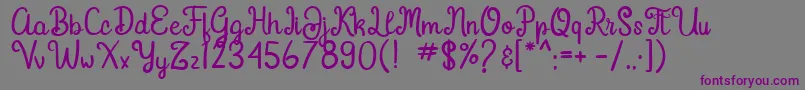 Gardena Font – Purple Fonts on Gray Background