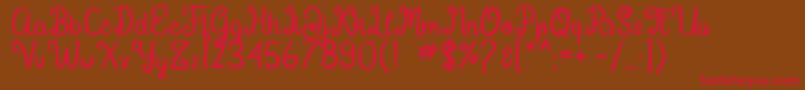 Gardena Font – Red Fonts on Brown Background