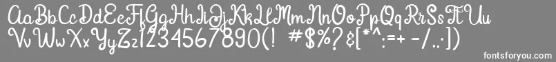 Gardena Font – White Fonts on Gray Background