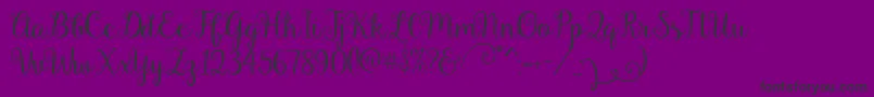 Gardenia Font – Black Fonts on Purple Background