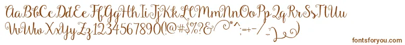 Шрифт Gardenia – коричневые шрифты на белом фоне