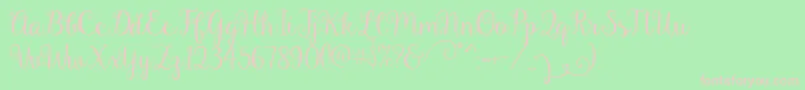 More about Gardenia Font Gardenia Font – Pink Fonts on Green Background