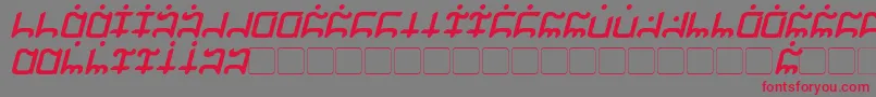 Gargish Bold Italic-Schriftart – Rote Schriften auf grauem Hintergrund